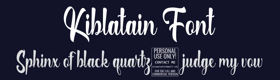 Kiblatain Font by Miftahul Arzaq — Script Handwritten Font — thumbnail 2