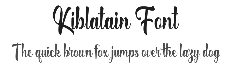 Kiblatain Font by Miftahul Arzaq — Script Handwritten Font