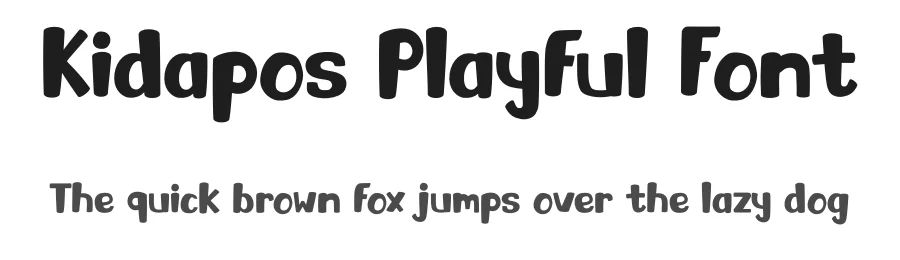Kidapos Playful Font by Tokokoo — Display Font