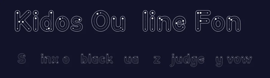 Kidos Outline Font by Imoodev — Decorative Font — thumbnail 2