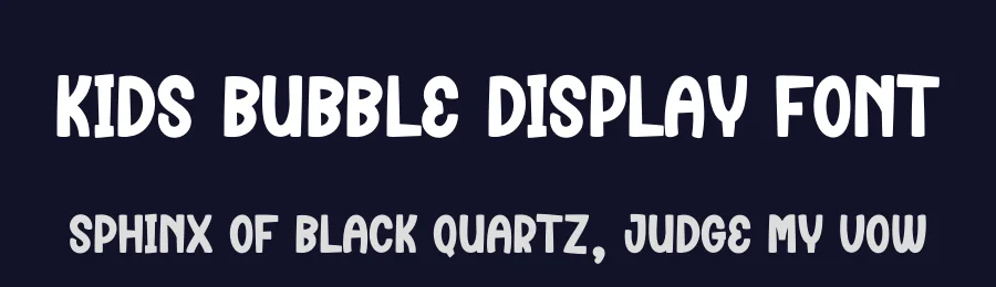 Kids Bubble Display Font by creativeletter — Display Font — thumbnail 2