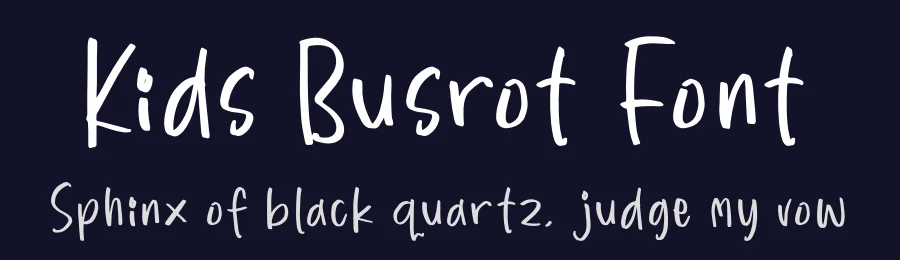 Kids Busrot Font by glorytype — Script Handwritten Font — thumbnail 2