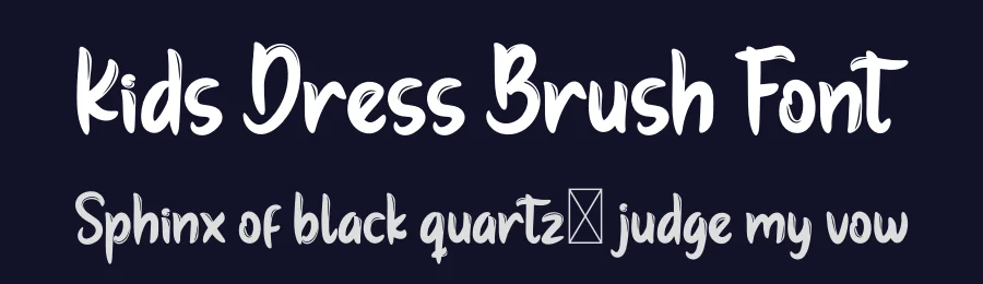 Kids Dress Brush Font by twinletter — Display Font — thumbnail 2