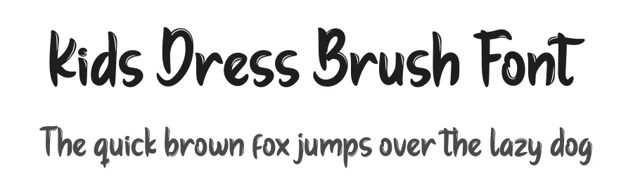 Kids Dress Brush Font by twinletter β Display Font