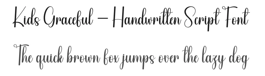 Kids Graceful – Handwritten Script Font by andikastudio — Script Handwritten Font