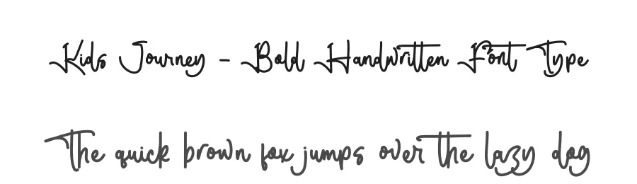 Kids Journey – Bold Handwritten Font Type by letterenastudios — Script Handwritten Font