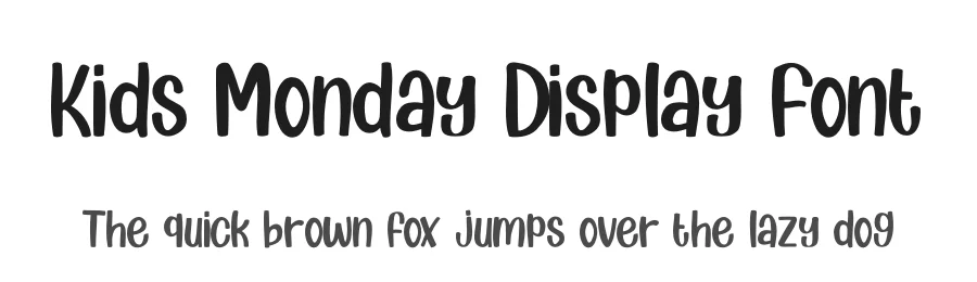 Kids Monday Display Font by Pandanwangi — Display Font