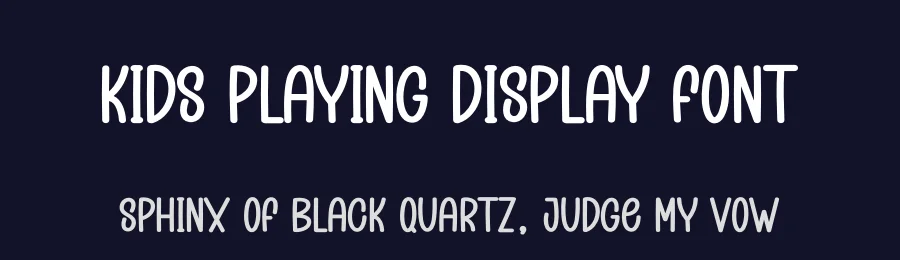 Kids Playing Display Font by creativeletter — Display Font — thumbnail 2