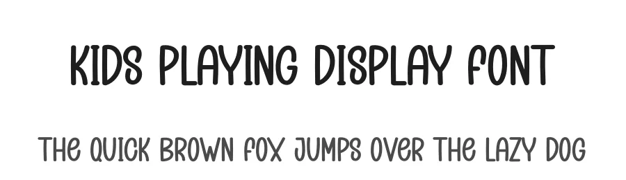 Kids Playing Display Font by creativeletter — Display Font
