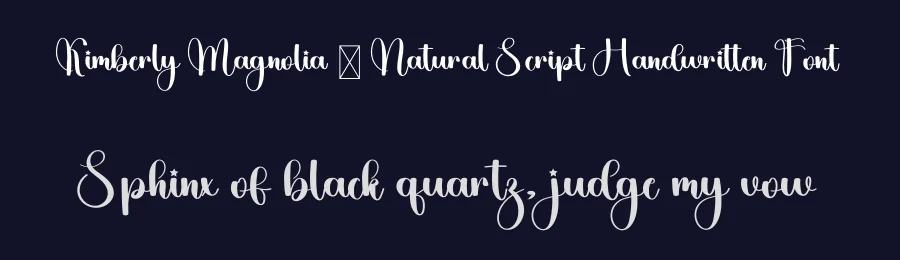 Kimberly Magnolia – Natural Script Handwritten Font by freshtypeink — Script Handwritten Font — thumbnail 2
