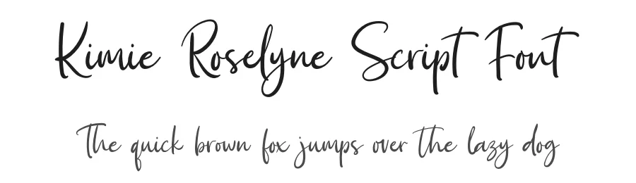 Kimie Roselyne Script Font by ReyreyBlue — Script Handwritten Font