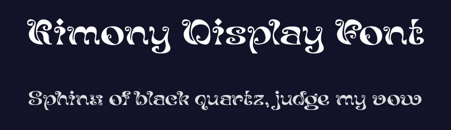 Kimony Display Font by madeDeduk — Display Font — thumbnail 2