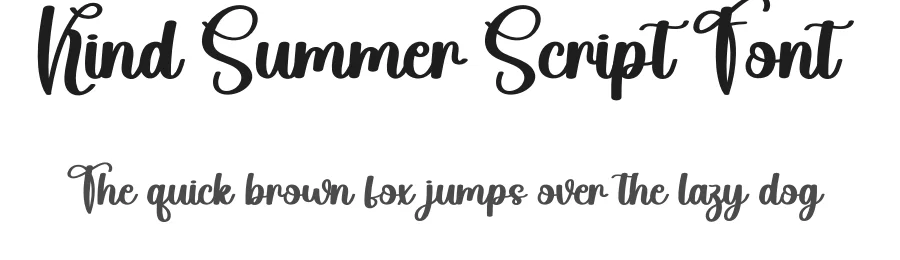 Kind Summer Script Font by creativeletter — Script Handwritten Font