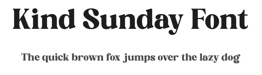 Kind Sunday Font by Taboja Std — Display Font