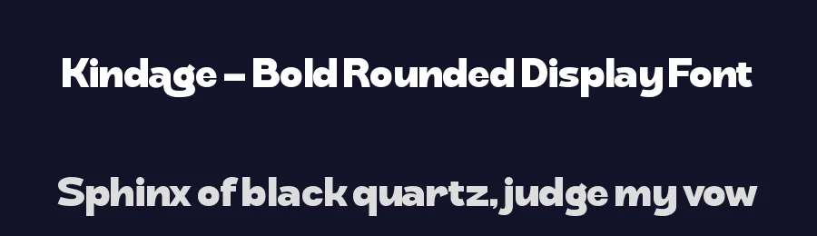 Kindage – Bold Rounded Display Font by timelesstype.co — Display Font — thumbnail 2