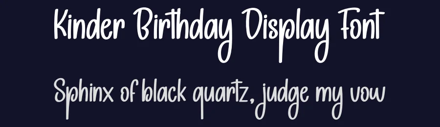 Kinder Birthday Display Font by creativeletter — Display Font — thumbnail 2