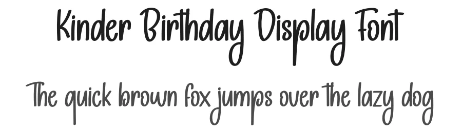 Kinder Birthday Display Font by creativeletter — Display Font