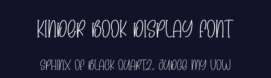 Kinder Book Display Font by andikastudio — Display Font — thumbnail 2
