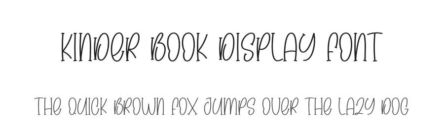 Kinder Book Display Font by andikastudio — Display Font