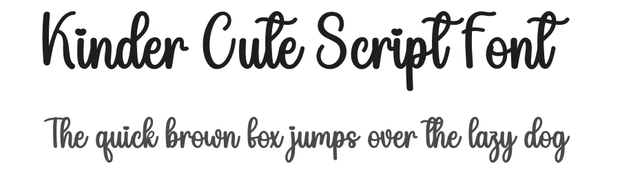 Kinder Cute Script Font by creativeletter — Script Handwritten Font