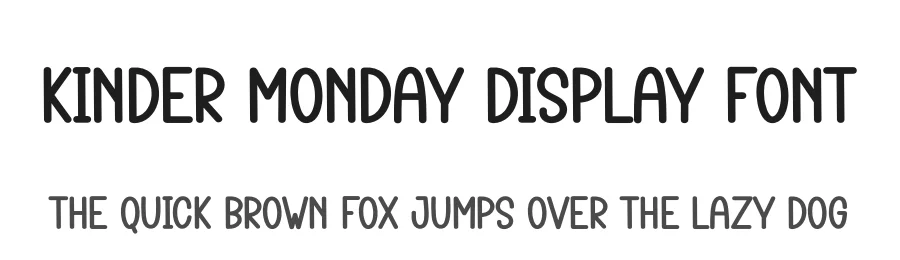Kinder Monday Display Font by creativeletter — Display Font