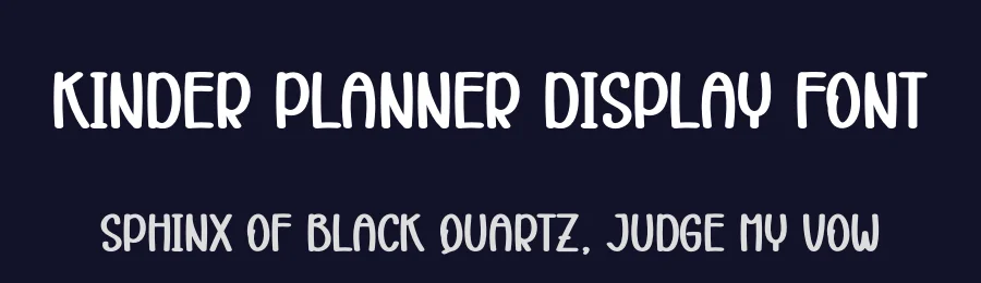 Kinder Planner Display Font by creativeletter — Display Font — thumbnail 2