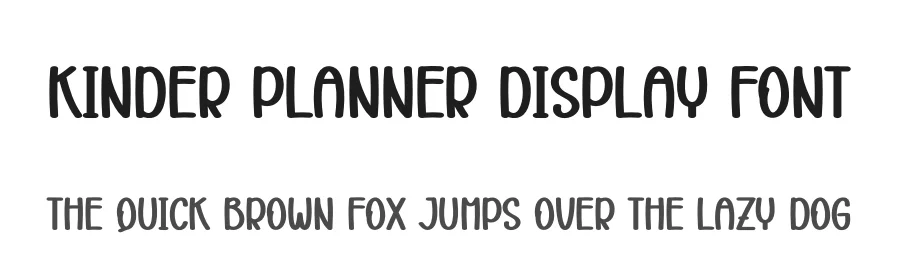 Kinder Planner Display Font by creativeletter — Display Font