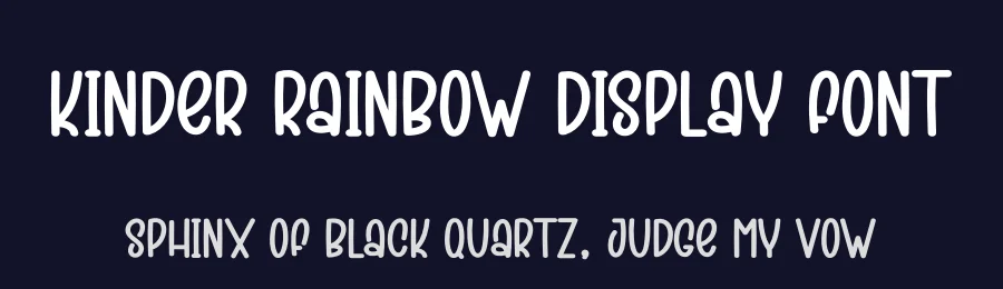Kinder Rainbow Display Font by creativeletter — Display Font — thumbnail 2