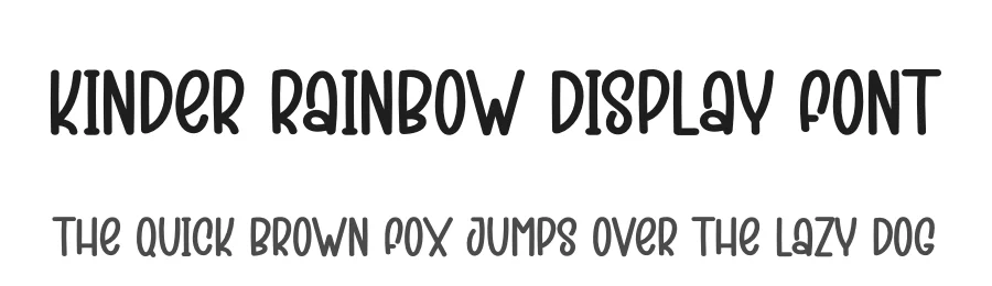 Kinder Rainbow Display Font by creativeletter — Display Font