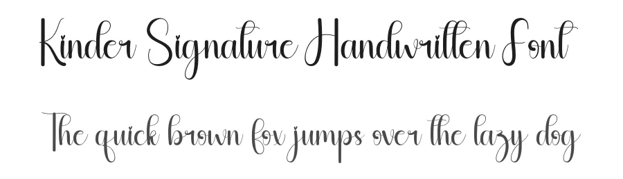 Kinder Signature Handwritten Font by andikastudio — Script Handwritten Font