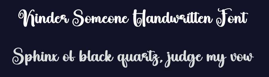 Kinder Someone Handwritten Font by creativeletter — Script Handwritten Font — thumbnail 2