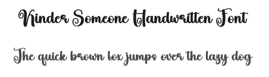 Kinder Someone Handwritten Font by creativeletter — Script Handwritten Font