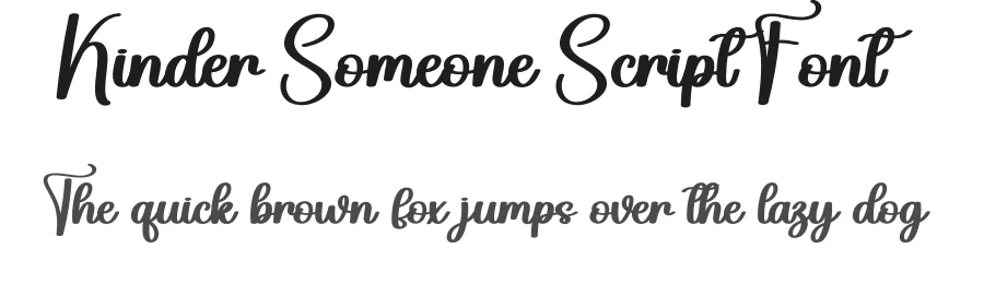 Kinder Someone Script Font by creativeletter — Script Handwritten Font