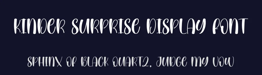Kinder Surprise Display Font by creativeletter — Display Font — thumbnail 2