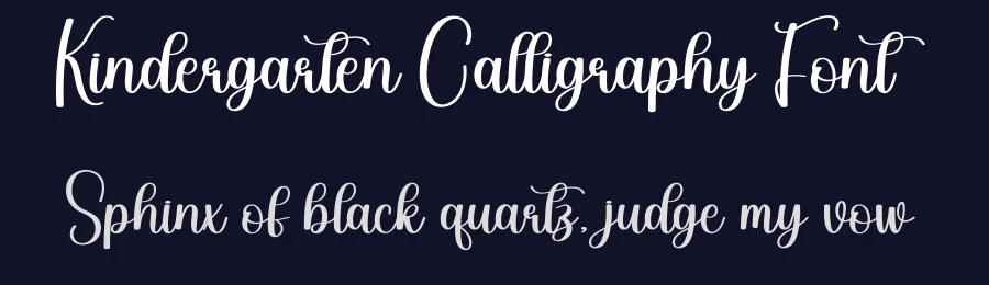 Kindergarten Calligraphy Font by creativeletter — Script Handwritten Font — thumbnail 2