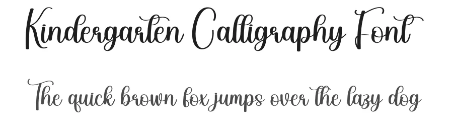 Kindergarten Calligraphy Font by creativeletter — Script Handwritten Font
