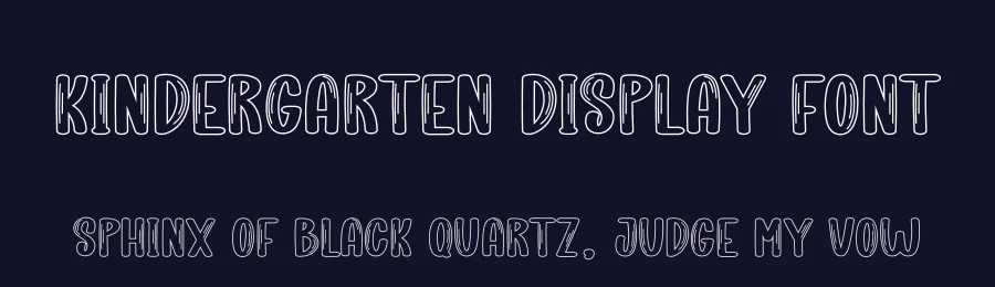 Kindergarten Display Font by creativeletter — Display Font — thumbnail 2