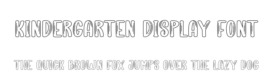 Kindergarten Display Font by creativeletter — Display Font