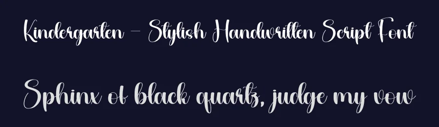 Kindergarten – Stylish Handwritten Script Font by andikastudio — Display Font — thumbnail 2
