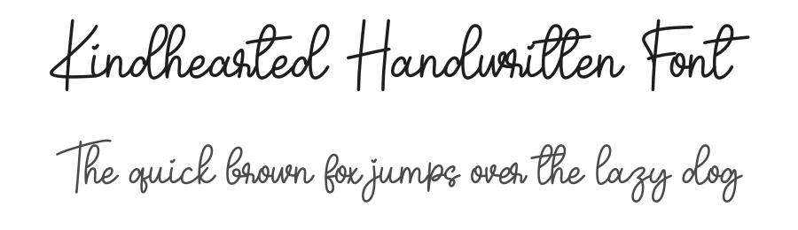 Kindhearted Handwritten Font by creativeletter — Script Handwritten Font
