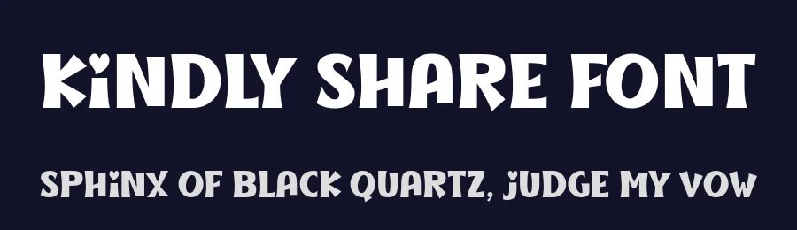 Kindly Share Font by Anto (7NTypes) — Display Font — thumbnail 2