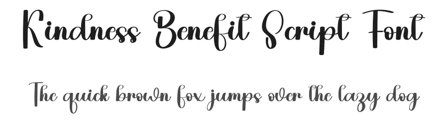 Kindness Benefit Script Font by freshtypeink — Script Handwritten Font