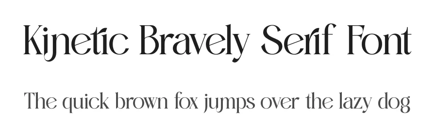 Kinetic Bravely Serif Font by timelesstype.co — Serif Font