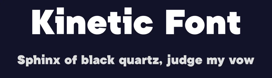 Kinetic Font by Ryan Rivaldo Vierra — Sans Serif Font — thumbnail 2