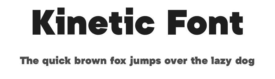 Kinetic Font by Ryan Rivaldo Vierra — Sans Serif Font