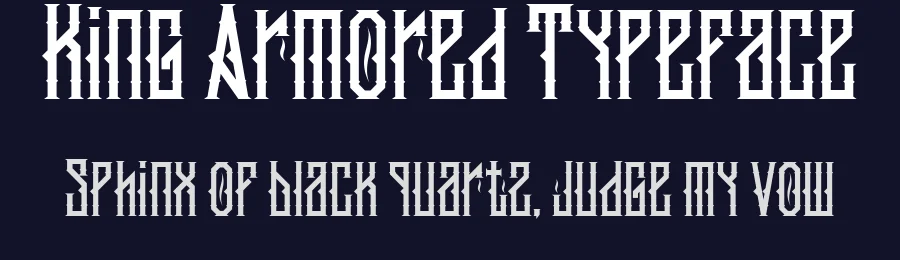King Armored Typeface by 1001fonts — Display Font — thumbnail 2