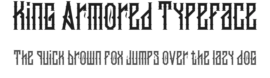 King Armored Typeface by 1001fonts — Display Font