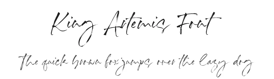 King Artemis Font by Timur type — Script Handwritten Font