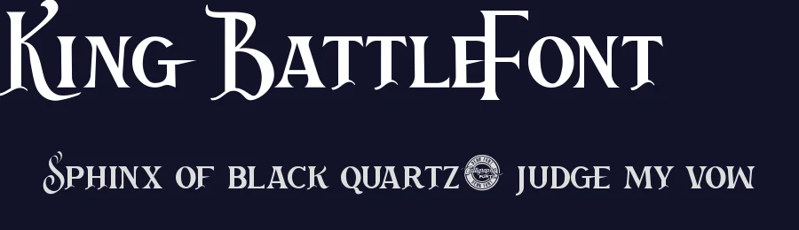 King Battle Font by CalligraphyFonts.net — Display Font — thumbnail 2