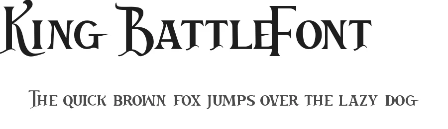 King Battle Font by CalligraphyFonts.net — Display Font